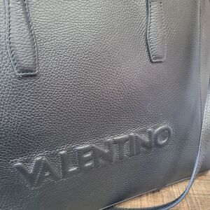 Valentino Black Leather Tote Bag